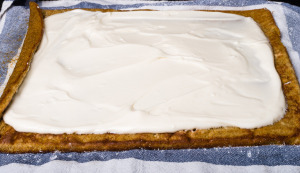 Pumpkin roll with icing