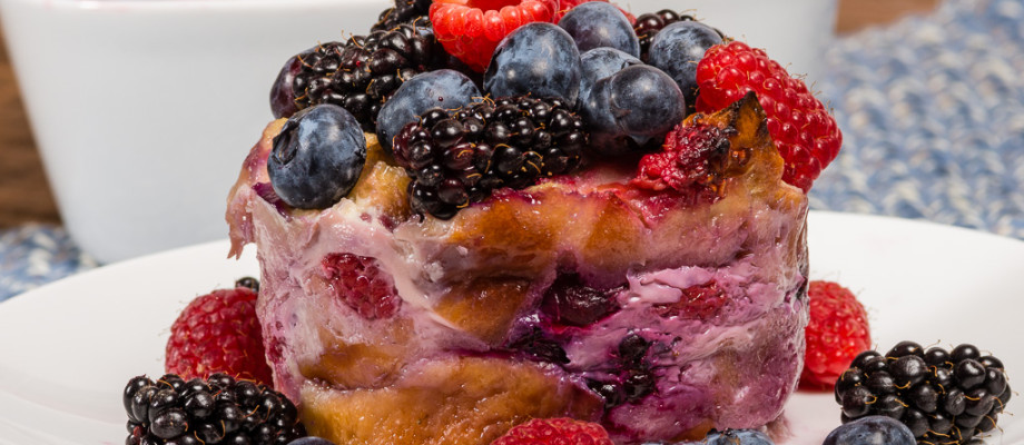 Mixed Berry Bread Pudding