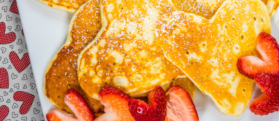 Pancake Hearts for Breakfast
